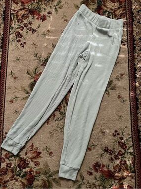 Hippie Rose light sage green waffle knit joggers sweatpants